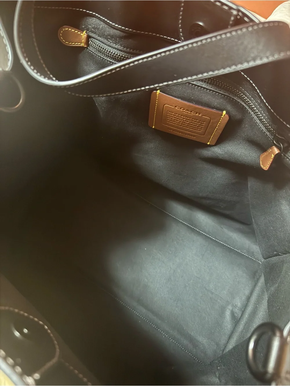 MINT Coach 1941 Field Tote 40 Black Canvas Leather Bag FULL SET